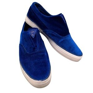 HUF Dylan Reider rare Blue velvet slip on sneaker shoe men’s 8 collector HTF SK8